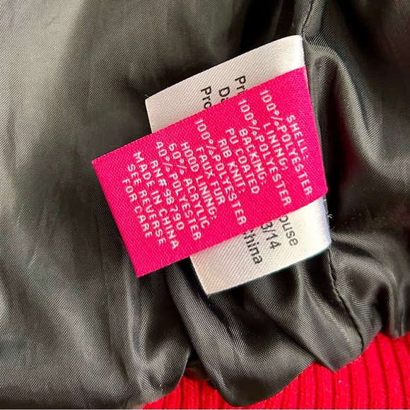 Dollhouse Red toggle coat with hood - Picture 6 of 7